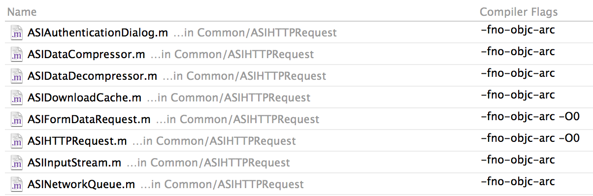 Disable optimizations for ASIHTTPRequest files to prevent release mode crashes